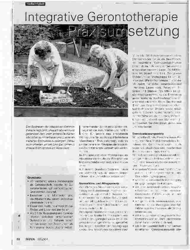 Vorschauseite 1: Integrative Gerontotherapie Praxisumsetzung