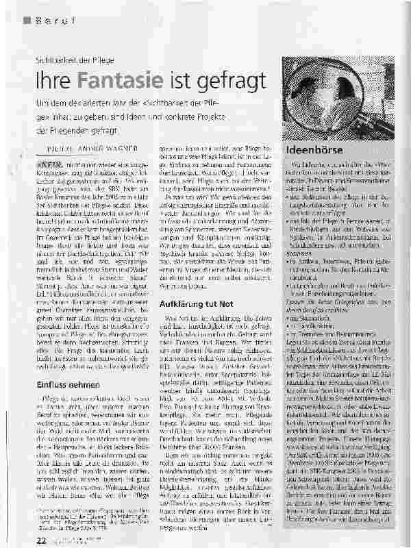 Vorschauseite 1: Ihre Fantasie ist gefragtSichtbarkeit der Pflege