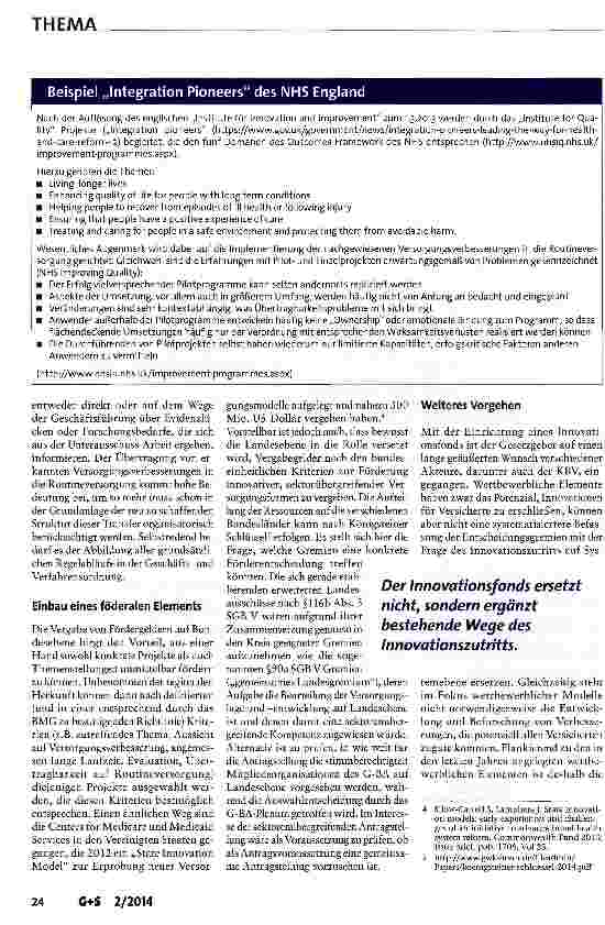 Vorschauseite 5: Wie kommt das Neue in die (Gesundheits-)Welt?