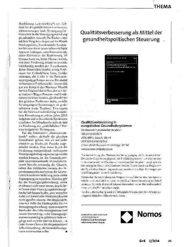 Vorschauseite 6: Wie kommt das Neue in die (Gesundheits-)Welt?
