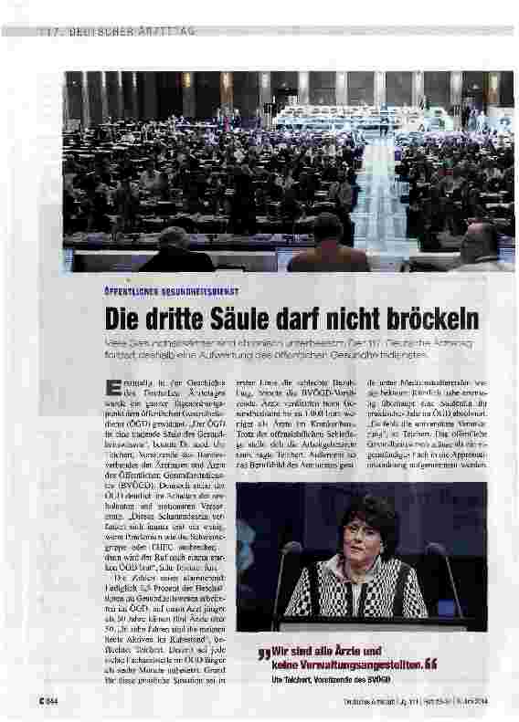 Vorschauseite 1: Die dritte Säule darf nicht bröckeln