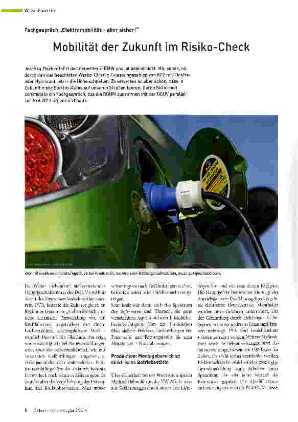 Vorschauseite 1: Mobilität der Zukunft im Risiko-Check