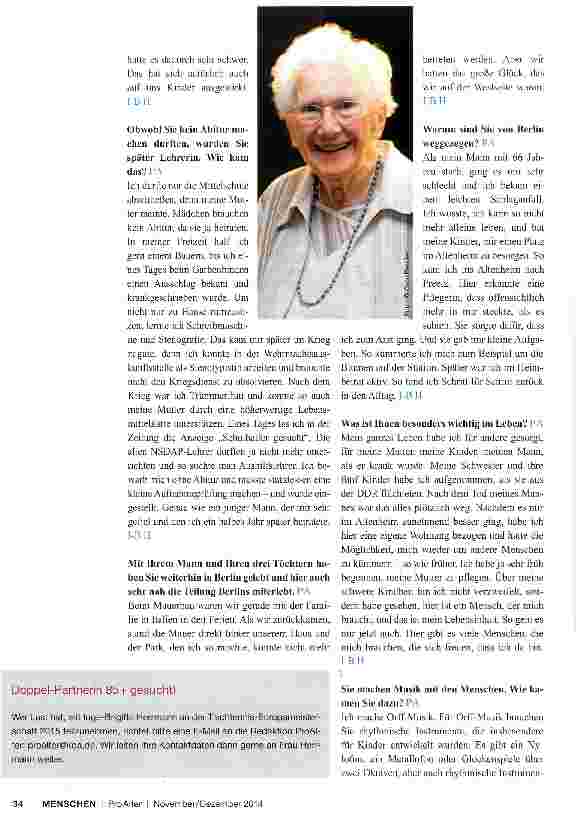 Vorschauseite 3: Es kann mir kein 93-Jähriger sagen, er hätte kein Zipperlein