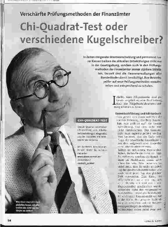 Vorschauseite 1: Chi-Quadrat-Test oder verschiedene Kugelschreiber?Verschärfte Prüfungsmethoden der Finanzämter