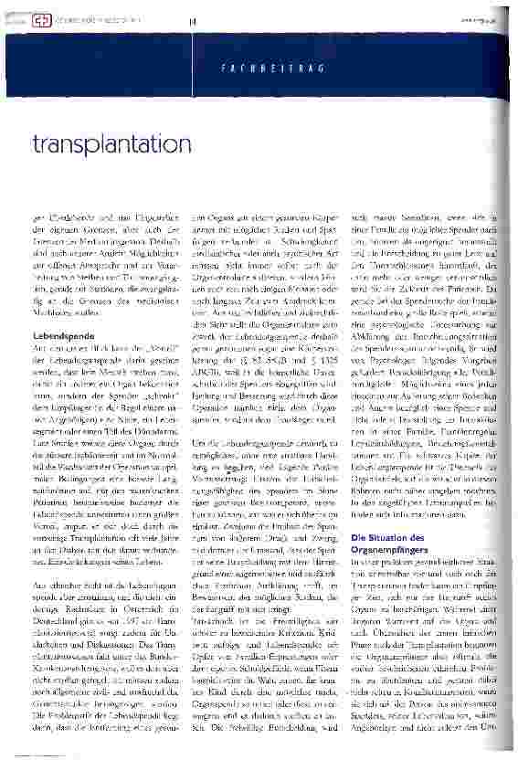 Vorschauseite 3: Ethik und Organtransplantation