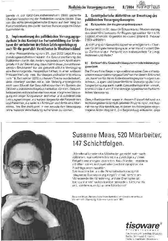 Vorschauseite 2: Medizinische Versorgungszentren - die Konzeption des Gesetzgebers (I)