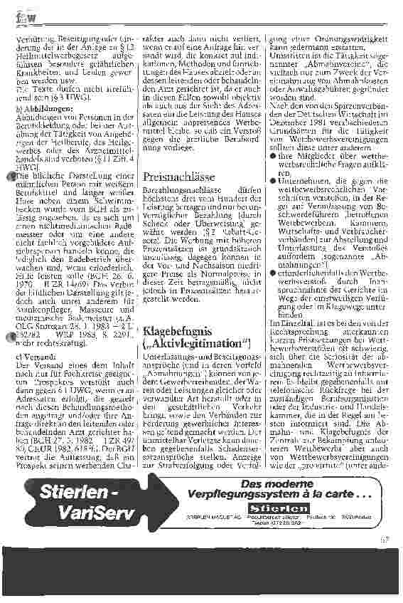 Vorschauseite 4: Beschränkungen der Werbung von Krankenanstalten in privater Trägerschaft