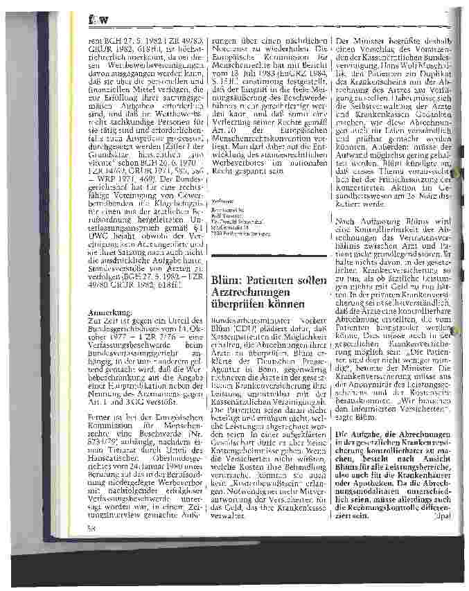 Vorschauseite 5: Beschränkungen der Werbung von Krankenanstalten in privater Trägerschaft