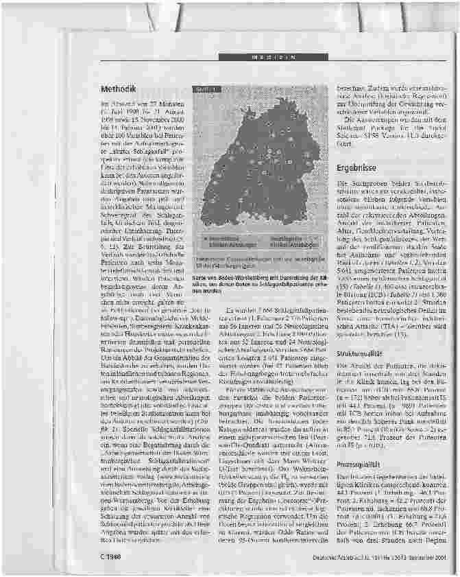 Vorschauseite 2: Schlaganfallversorgung zeigt ErfolgeQualitätsmanagement in Baden-Württemberg