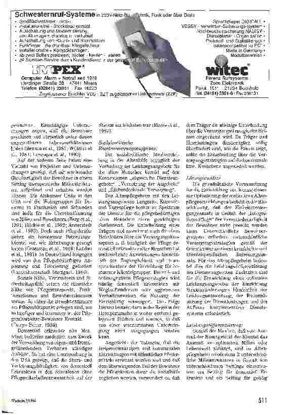 Vorschauseite 4: Strukturprobleme der Altenpflegeheime Zur Diskussion gestellt