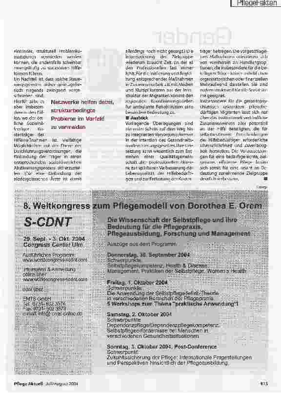 Vorschauseite 5: Integrierte Versorgung in der gerontopsychiatrischen Pflege für Migranten