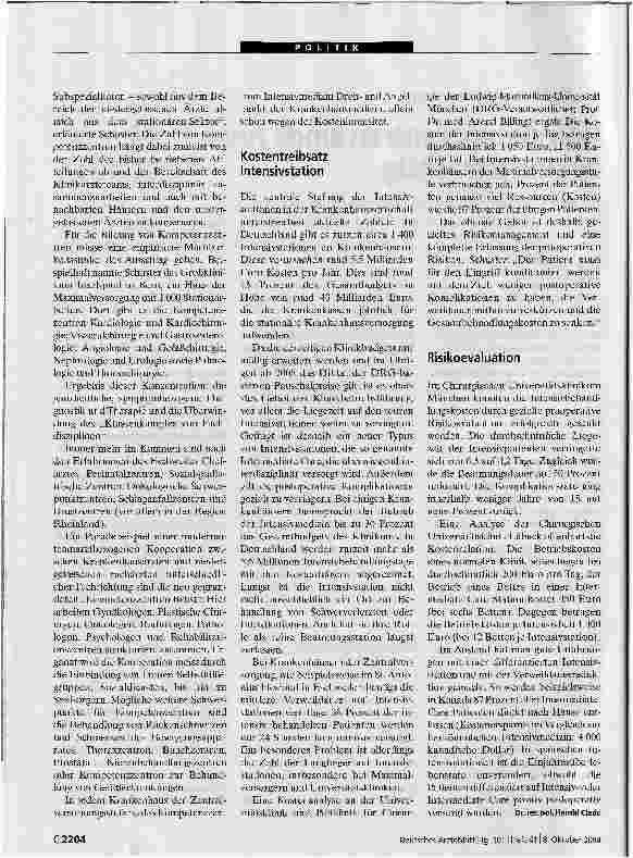 Vorschauseite 2: Kompetenzzentren sind zukunftsträchtig. Krankenhaus-Management
