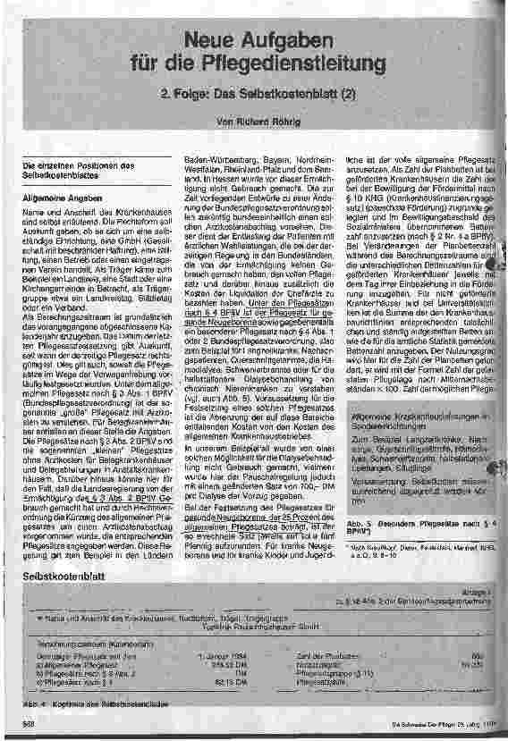 Vorschauseite 1: Neue Aufgaben für die Pflegedienstleitung 2. Folge: Selbstkostenblatt Teil 2