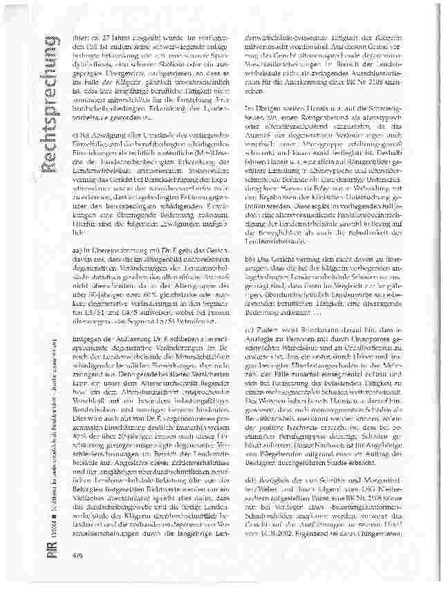 Vorschauseite 4: Schädigung der Lendenwirbelsäule als Berufskrankheit - Ursachenzusammenhang