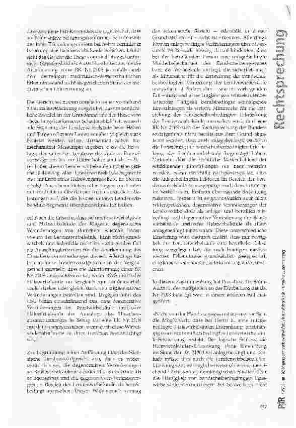 Vorschauseite 5: Schädigung der Lendenwirbelsäule als Berufskrankheit - Ursachenzusammenhang