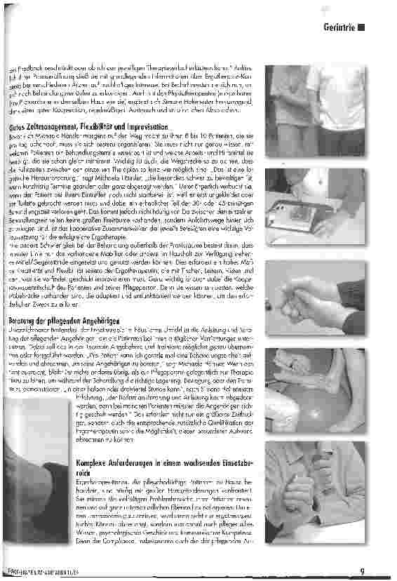 Vorschauseite 4: Bevölkerungsentwicklung stellt Ergotherapie vor neuen Herausforderungen