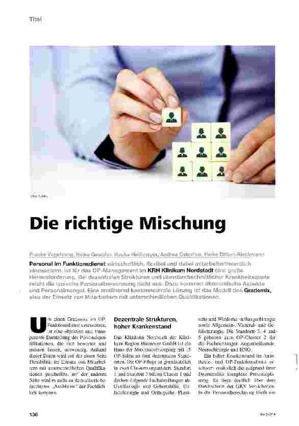 Vorschauseite 1: Die richtige Mischung