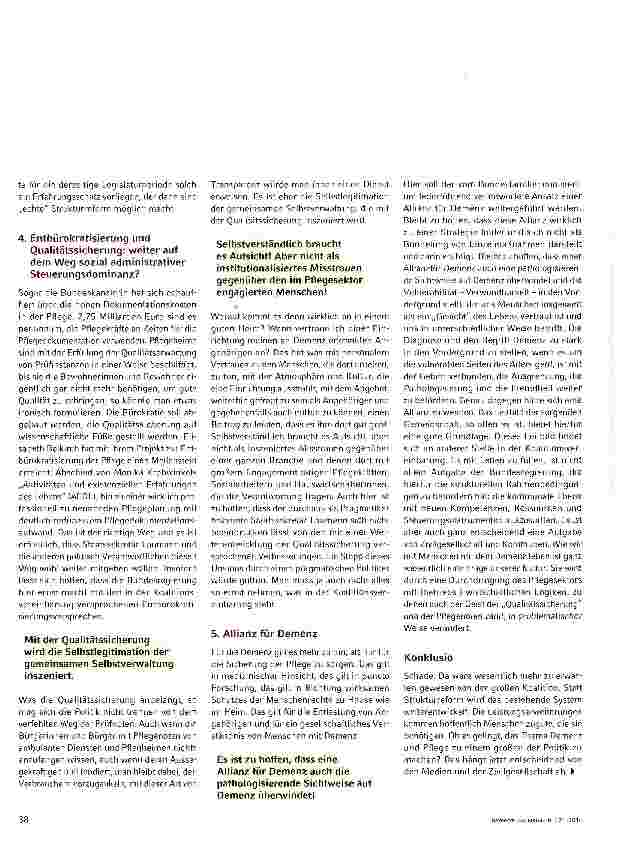 Vorschauseite 4: Realpolitik für das Leitbild einer sorgenden Gemeinschaft!
