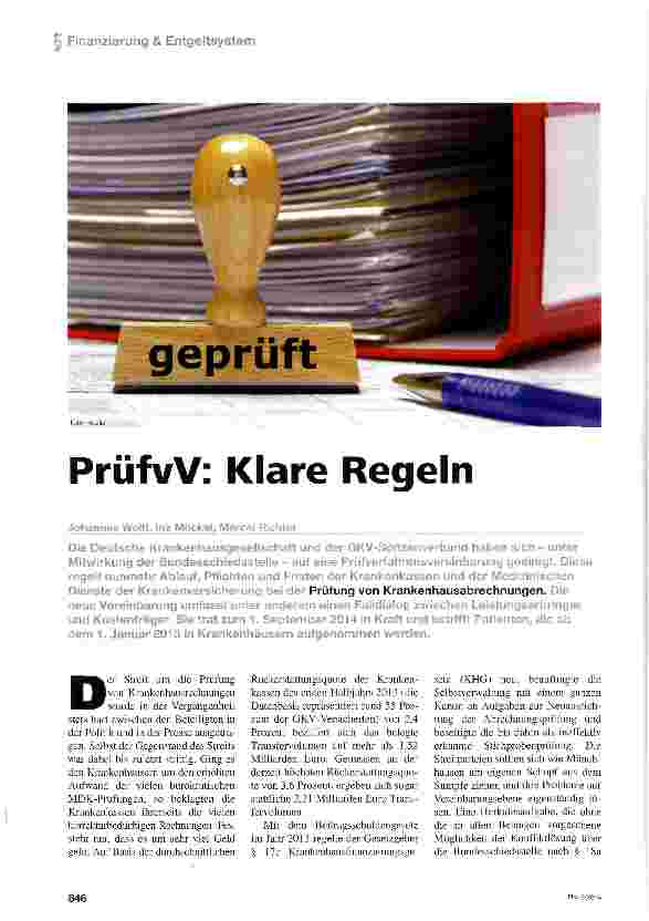 Vorschauseite 1: PrüfvV: Klare Regeln
