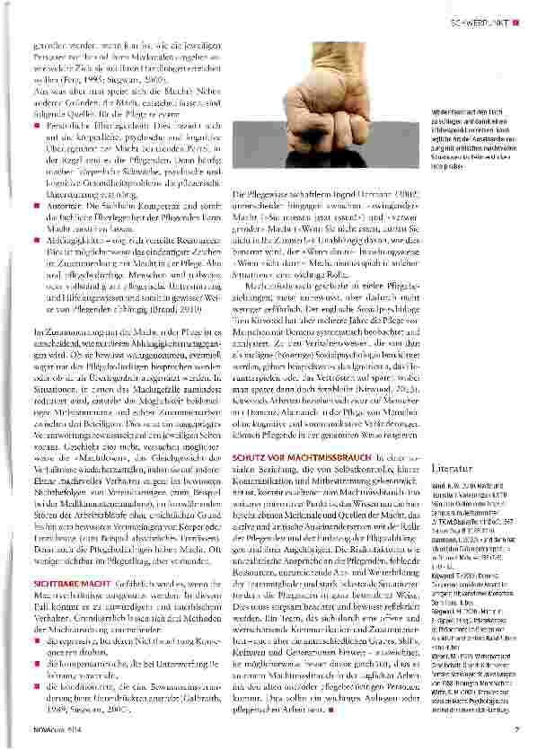 Vorschauseite 2: Über die Macht in der Pflege