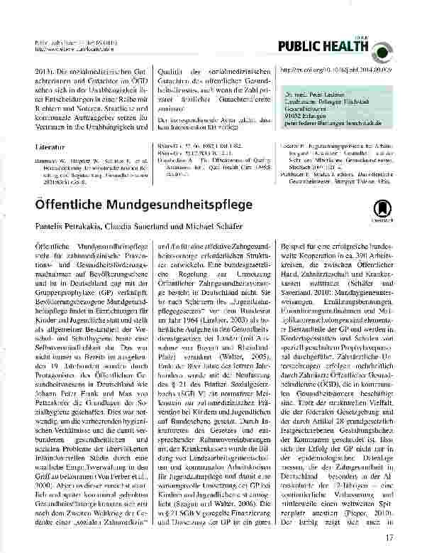 Vorschauseite 3: Sozialmedizinische Begutachtung als Aufgabe des öffentlichen Gesundheitsdienstes
