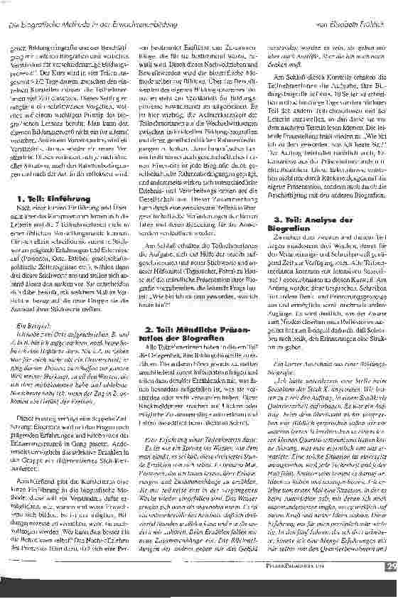 Vorschauseite 2: Die biographische Methode in der Erwachsenenbildung