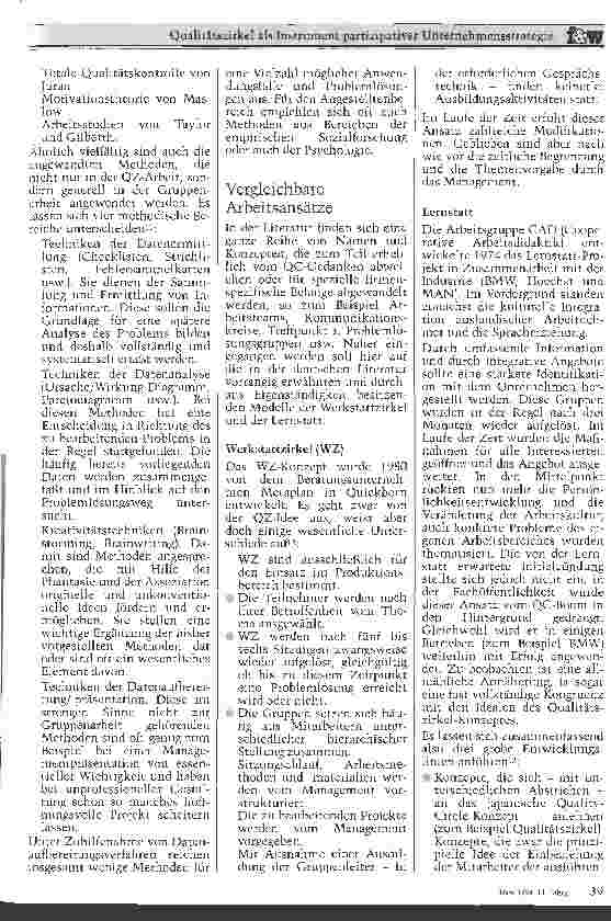 Vorschauseite 3: Qualitätszirkel als Instrument partizipativer Unternehmensstrategie (Q)