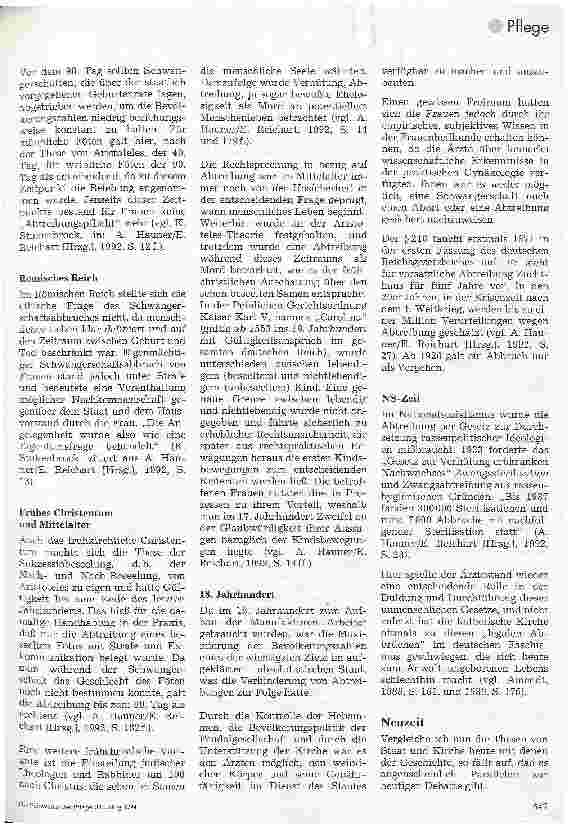 Vorschauseite 2: Abtreibung - Konfliktfeld in der Pflege (1) Exemplarisch für ethische Fragen in der KrPfl - aus persönlicher Sicht
