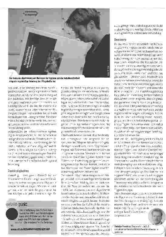 Vorschauseite 2: Die Abstimmung verbessernHygiene und Arbeitssicherheit - ein Spannungsverhältnis?