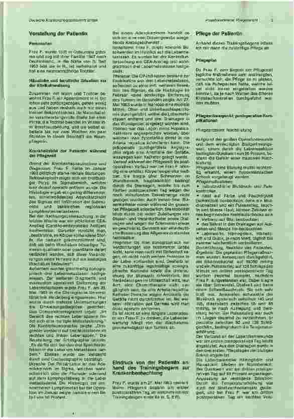 Vorschauseite 2: Pflege einer Patientin mit Lebermetastasen