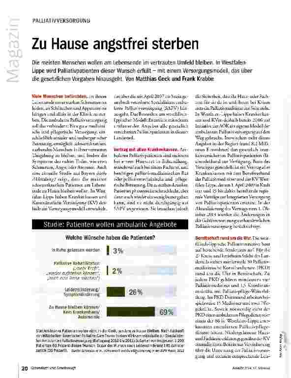 Vorschauseite 1: Zu Hause angstfrei sterben