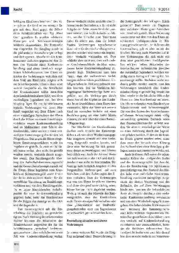 Vorschauseite 2: Ärztliche Schweigepflicht bei Verdacht auf Kindesmisshandlung