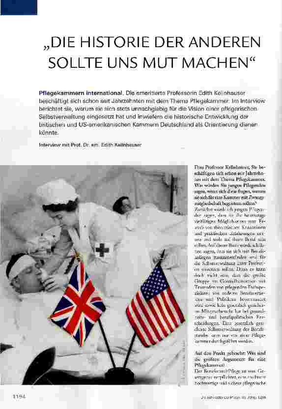 Vorschauseite 1: DIE HISTORIE DER ANDEREN SOLLTE UNS MUT MACHEN