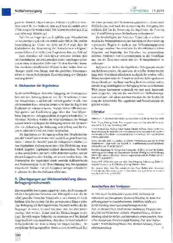 Vorschauseite 4: Rettungsdienstbefragung als Instrument zur Qualitätsverbesserung einer Notaufnahme