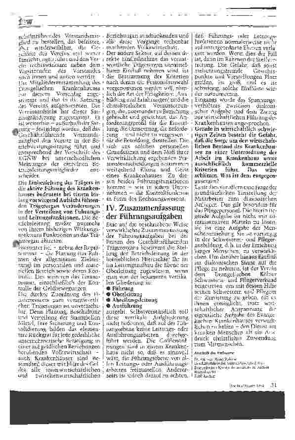 Vorschauseite 4: Vertretung des Kankenhausträgers in der Krankenhausleitung