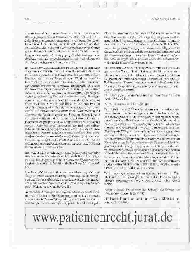 Vorschauseite 4: Telefonaktion als Schleichwerbung