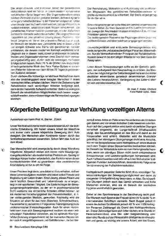 Vorschauseite 2: Bewegung und Betätigung: Prophylaxe und Rehabilitation