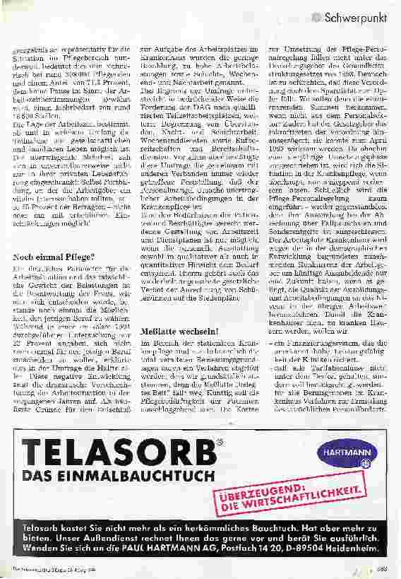 Vorschauseite 2: Zur Arbeitssituation im Krankenhaus Eine Stellungnahme der DAG