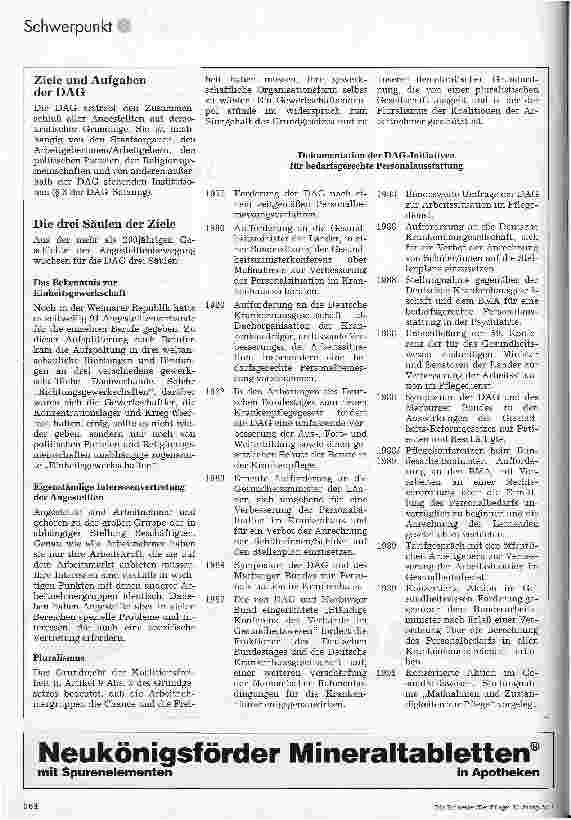 Vorschauseite 3: Zur Arbeitssituation im Krankenhaus Eine Stellungnahme der DAG