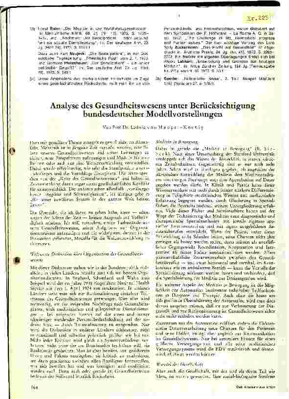 Vorschauseite 1: Analyse des Gesundheitswesen unter Berücksichtigung bundesdeutscher Modellvorstellung