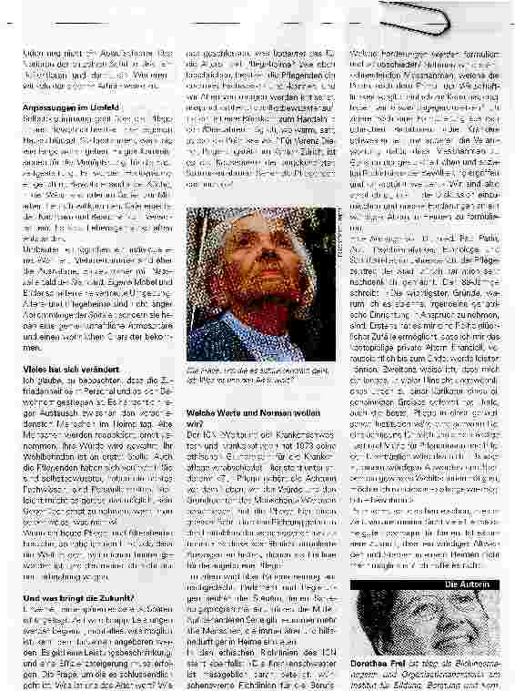 Vorschauseite 2: Pflegende müssen Werte aktiv mitgestalten