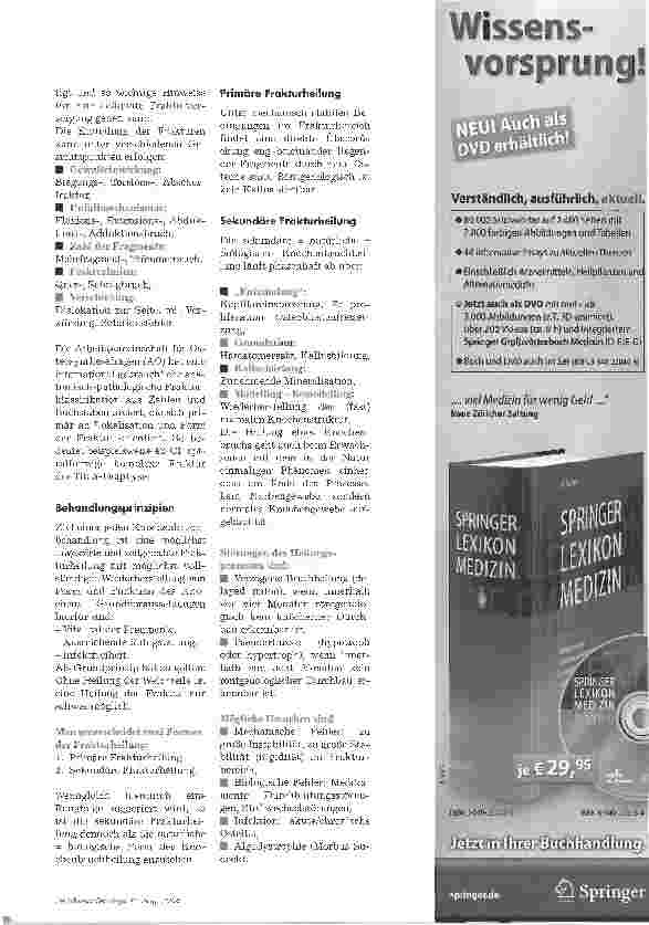 Vorschauseite 2: Der Knochenbruch und seine Behandlung1. Teil: Anatomische Grundlagen und Therapieprinzipien