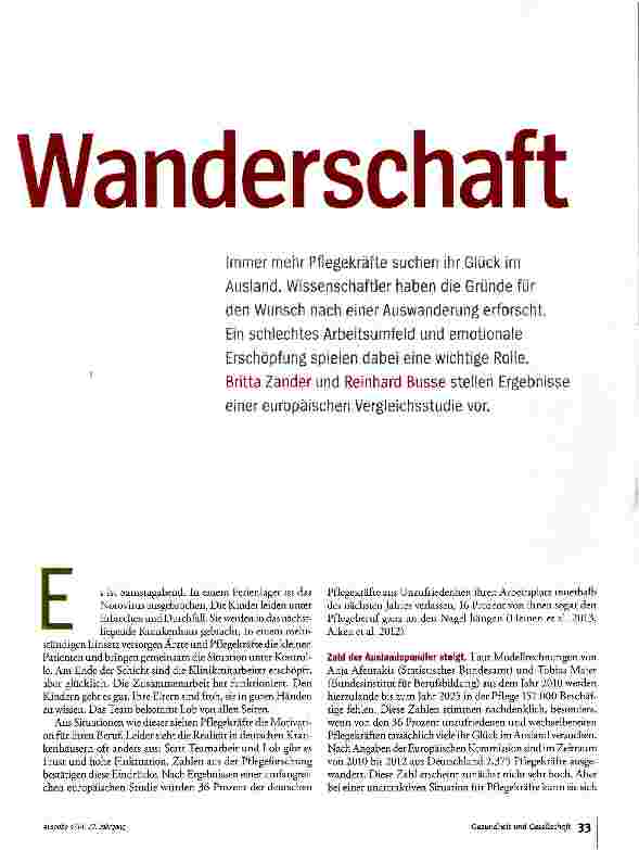 Vorschauseite 2: Pflege auf Wanderschaft
