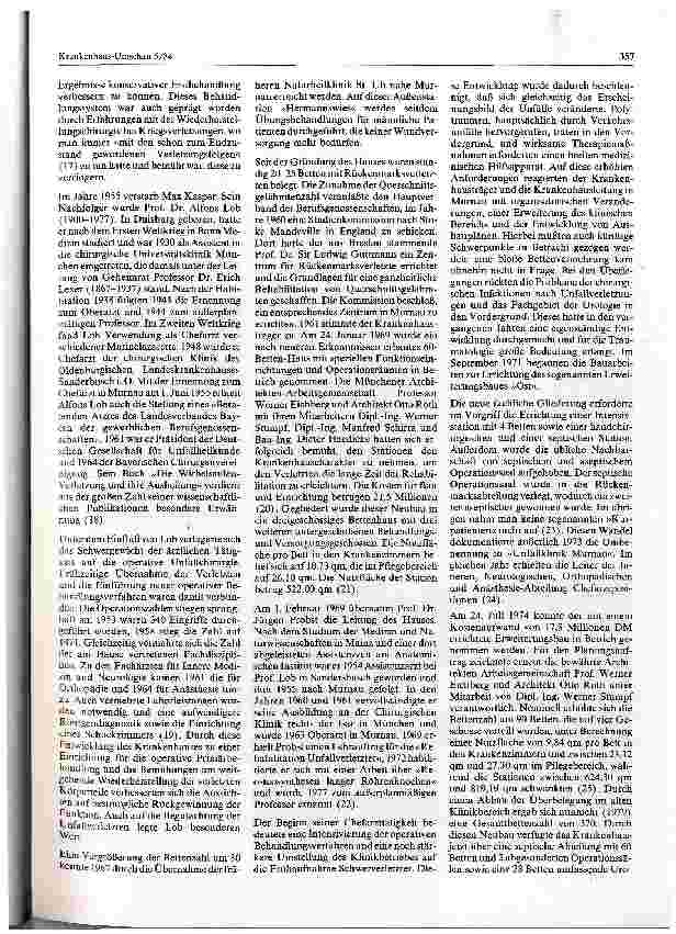 Vorschauseite 4: Zur historischen Entwicklung des berufsgenossenschaftlichen Heilverfahrens und der Berufsgenossenschaftlichen Unfallklinik Murnau
