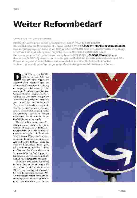 Vorschauseite 1: Weiter Reformbedarf
