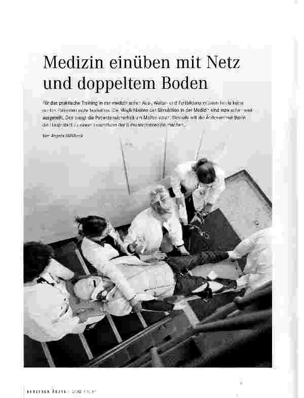 Vorschauseite 1: Medizin einüben mit Netz und doppeltem Boden