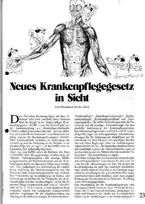 Vorschauseite 1: Neues Krankenpflegegesetz in Sicht