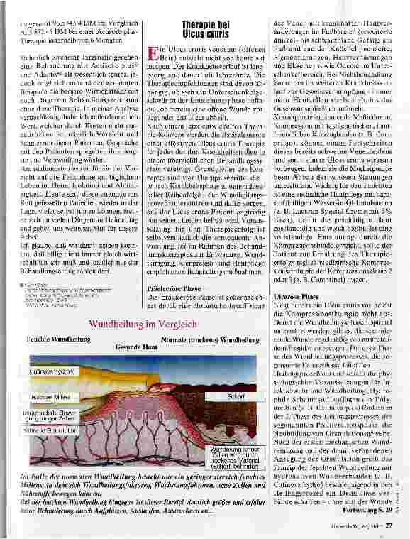 Vorschauseite 2: Ulcus Cruris - Was ist effektiv? Behandlungspflege aus der Sicht einer Wirtschaftlichkeitsstudie