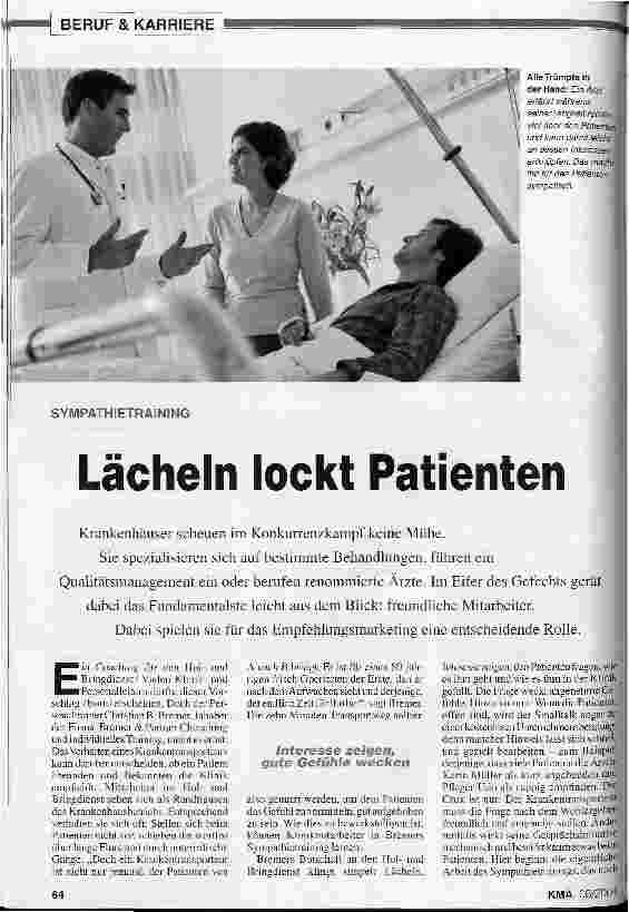 Vorschauseite 1: Lächeln lockt Patienten