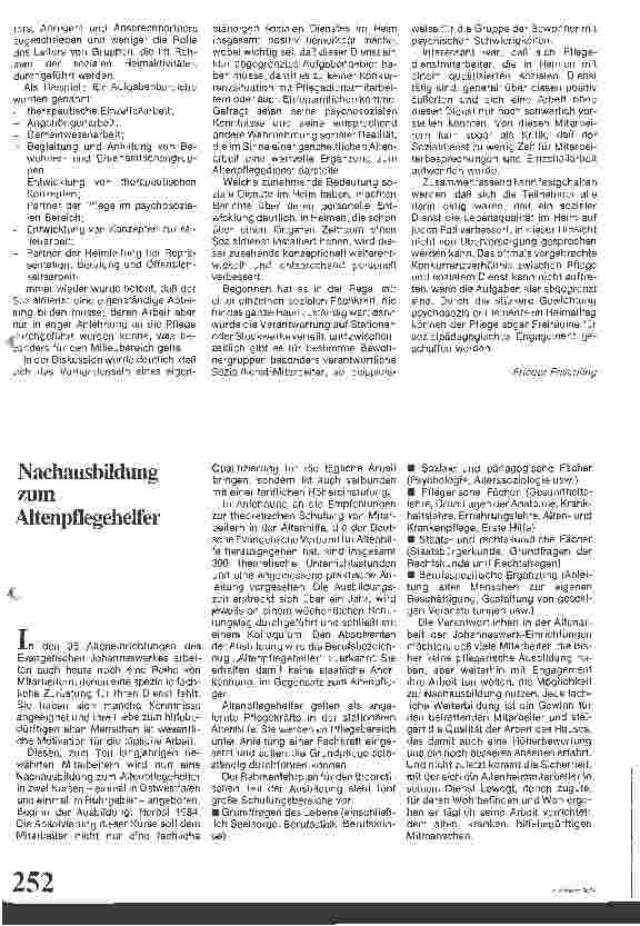Vorschauseite 2: Soziale Arbeit im ALtenund Pflegeheim